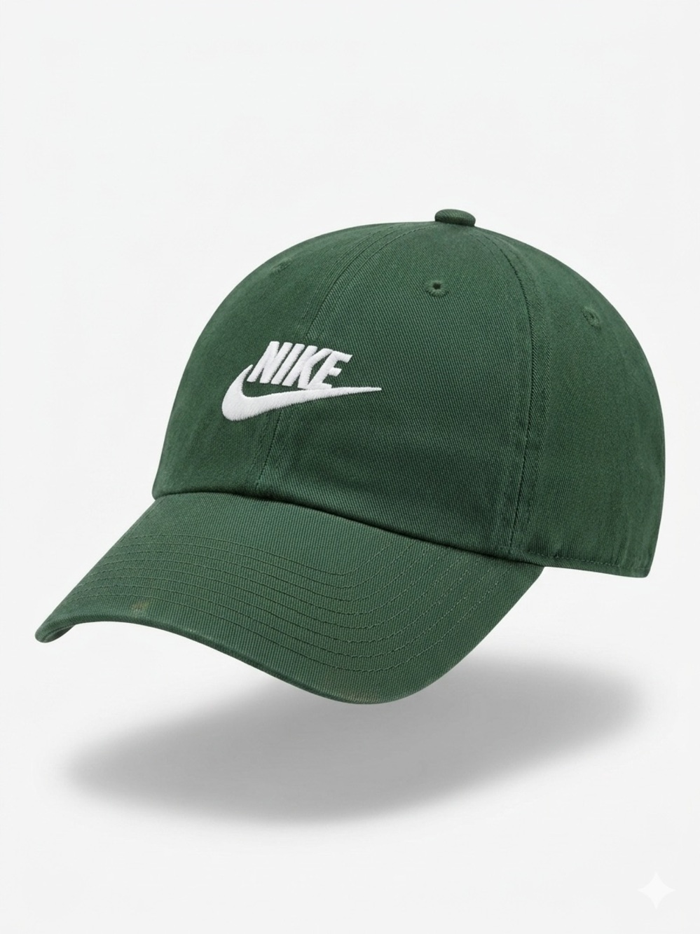 Nike Green Swoosh Baseball Cap with White Logo - Picture 1 of 1